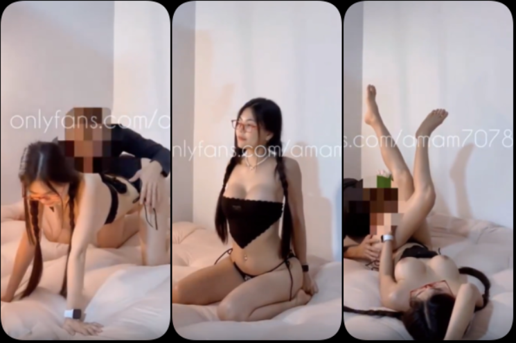 คลิปหลุดนักศึกษา หลุดสาวแว่นสุดน่ารักโดนผู้จับกดเย็ดกระแทกหีจนแตกใน