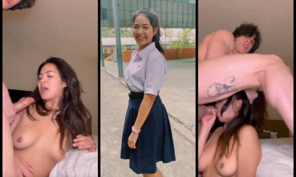 คลิปหลุดนักเรียน นักเรียนสาวปัดทินเดอร์เจอหนุ่มฝรั่งเลยนัดกันมาเย็ด