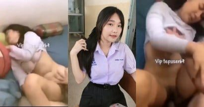 คลิปหลุดนักเรียนขาวสวยนมใหญ่เย็ดสดแตกในเปิดซิง